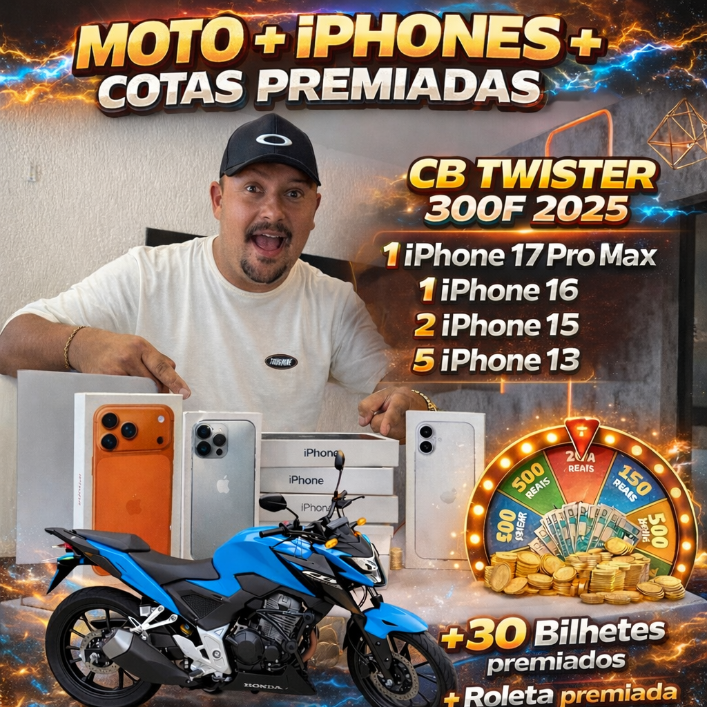TWISTER + 9 IPHONES + 30 BILHETES PREMIADOS 